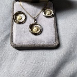 Sterling silver earring / necklace set